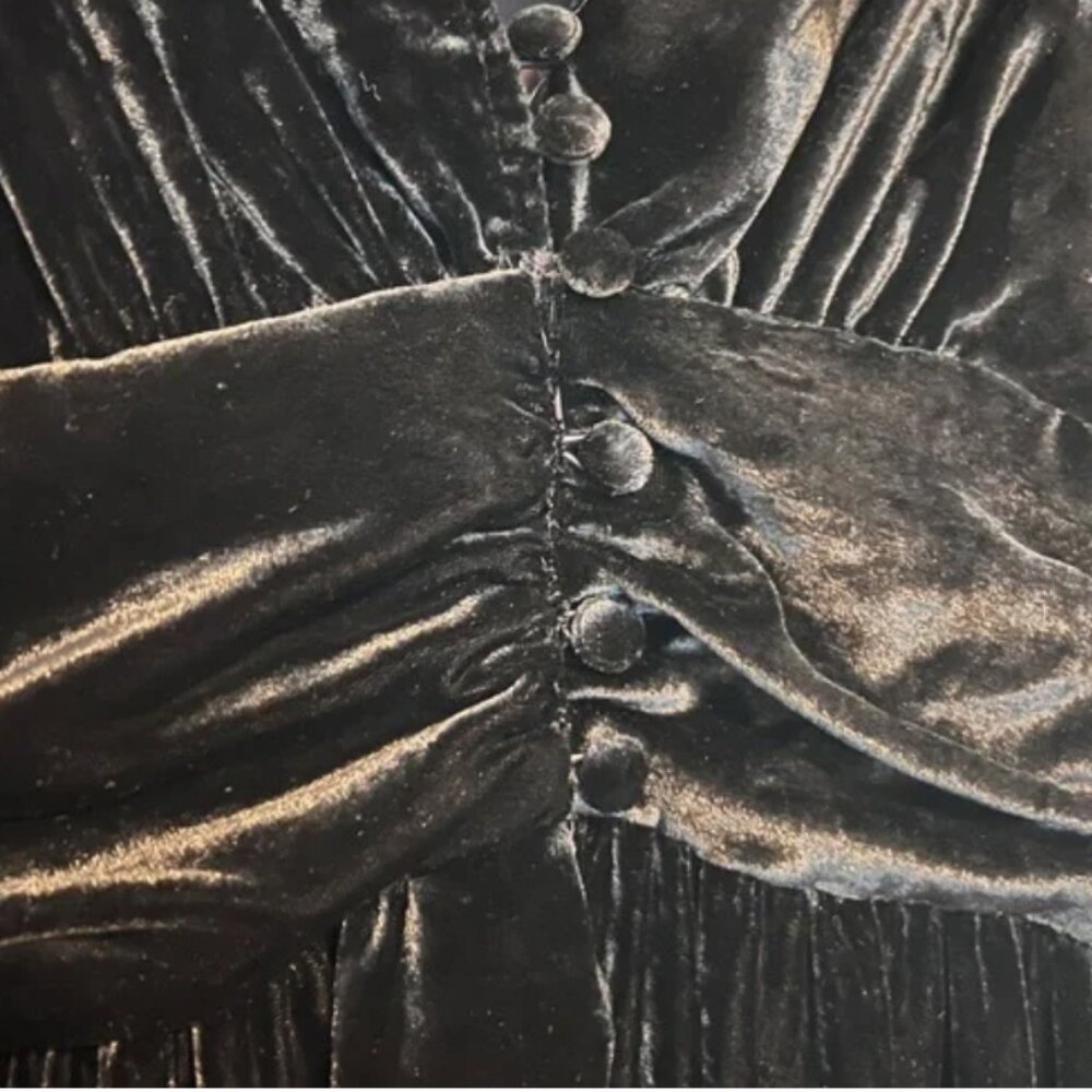 New with tags Anthropologie Katerina Maxi Dress- Black Velvet, Sz 4- Retail $178 - Picture 9 of 12